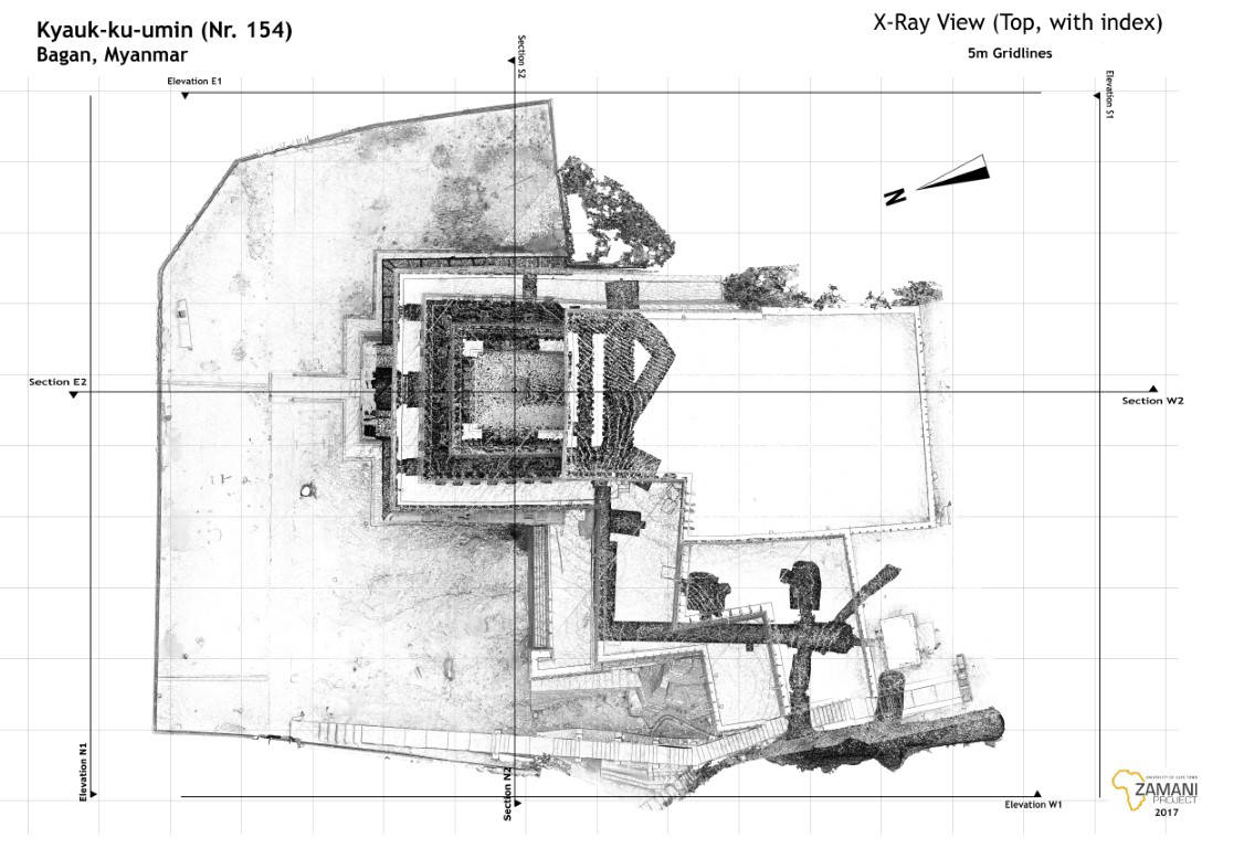 X-Ray rendering top view of Kyauk-ku-umin