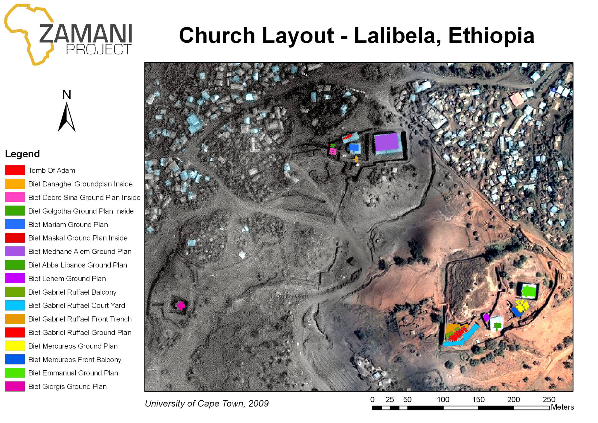 GIS Layout with satellite image of Bet Girgis