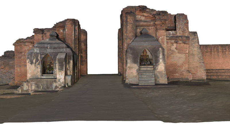 Textured 3D model of the City Gate in Old Bagan