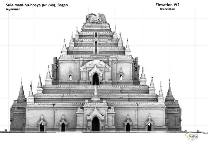 Front Elevation (W2) of Sula-mani-hu-hpaya