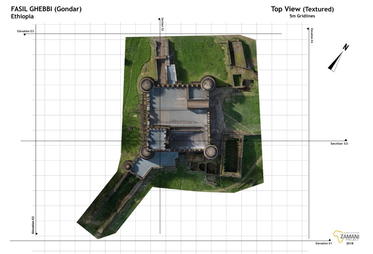 Top view of Fassil Ghebbi (Castle)